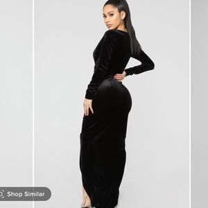 Beautiful black suede dress from fashion nova. Worn Once. Great Condition.